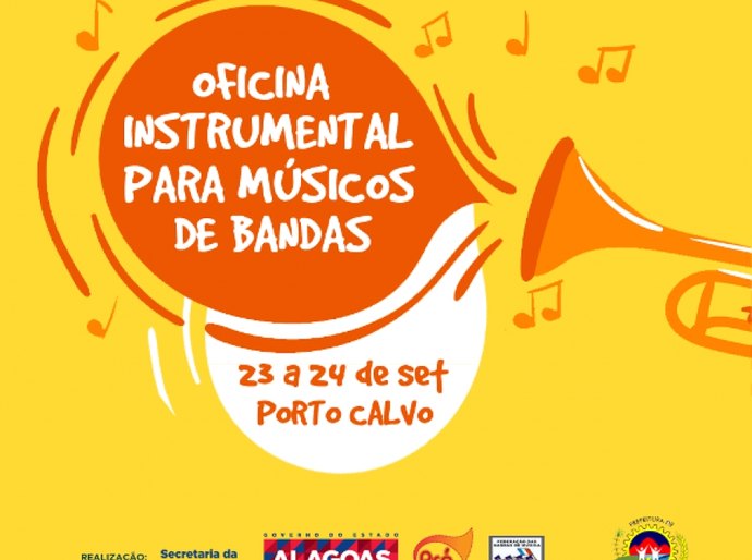 Secult realiza oficina instrumental para músicos de bandas em Porto Calvo