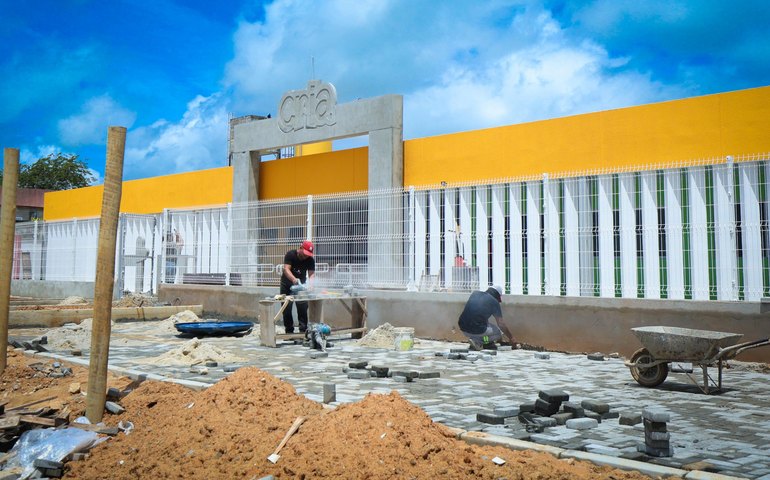 Obra da Creche Cria em Cajueiro entra na reta final e deve ser entregue em abril