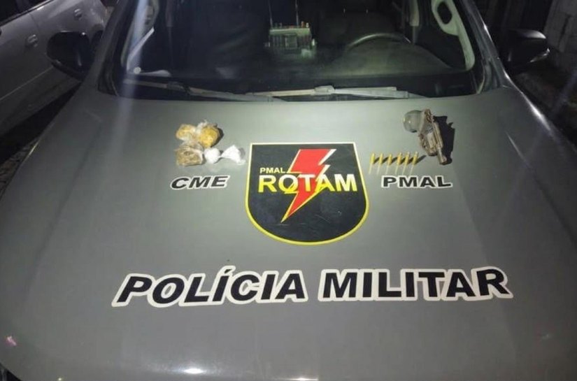 Rotam apreende arma e drogas durante patrulhamento na Vila Emater