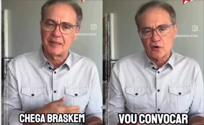Renan Calheiros durante vídeo