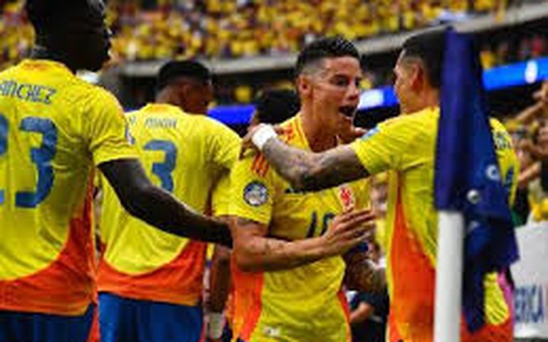 Colômbia vence o Paraguai por 2 a 1, com 2 assistências de James Rodriguez