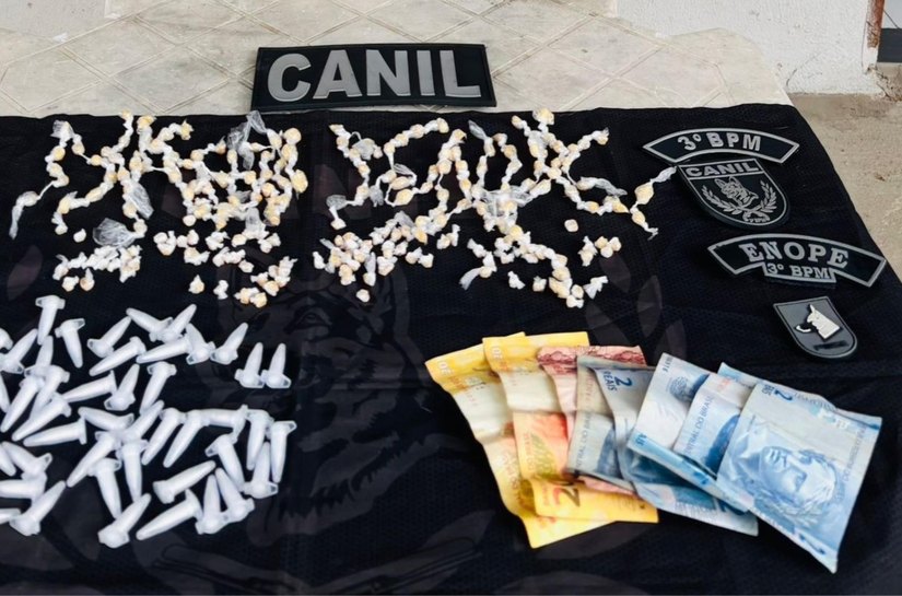 PM apreende mais de 650 porções de drogas prontas para comercialização em Arapiraca