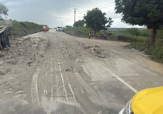 Caminhão perde controle e provoca acidente com três veículos na AL-220