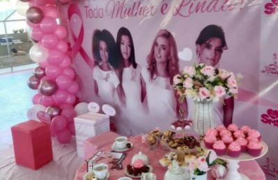 Saúde Porto de Pedras promove Chá Rosa para servidoras