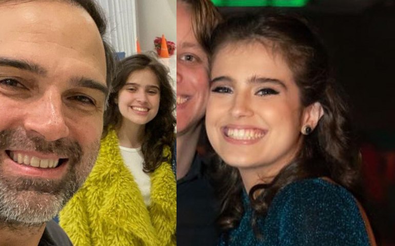 Filha de Tadeu Schmidt celebra um ano de namoro após se declarar queer