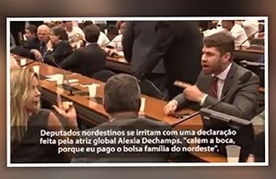 Atriz discrimina nordestinos e chama Pedro Vilela de 'moleque'