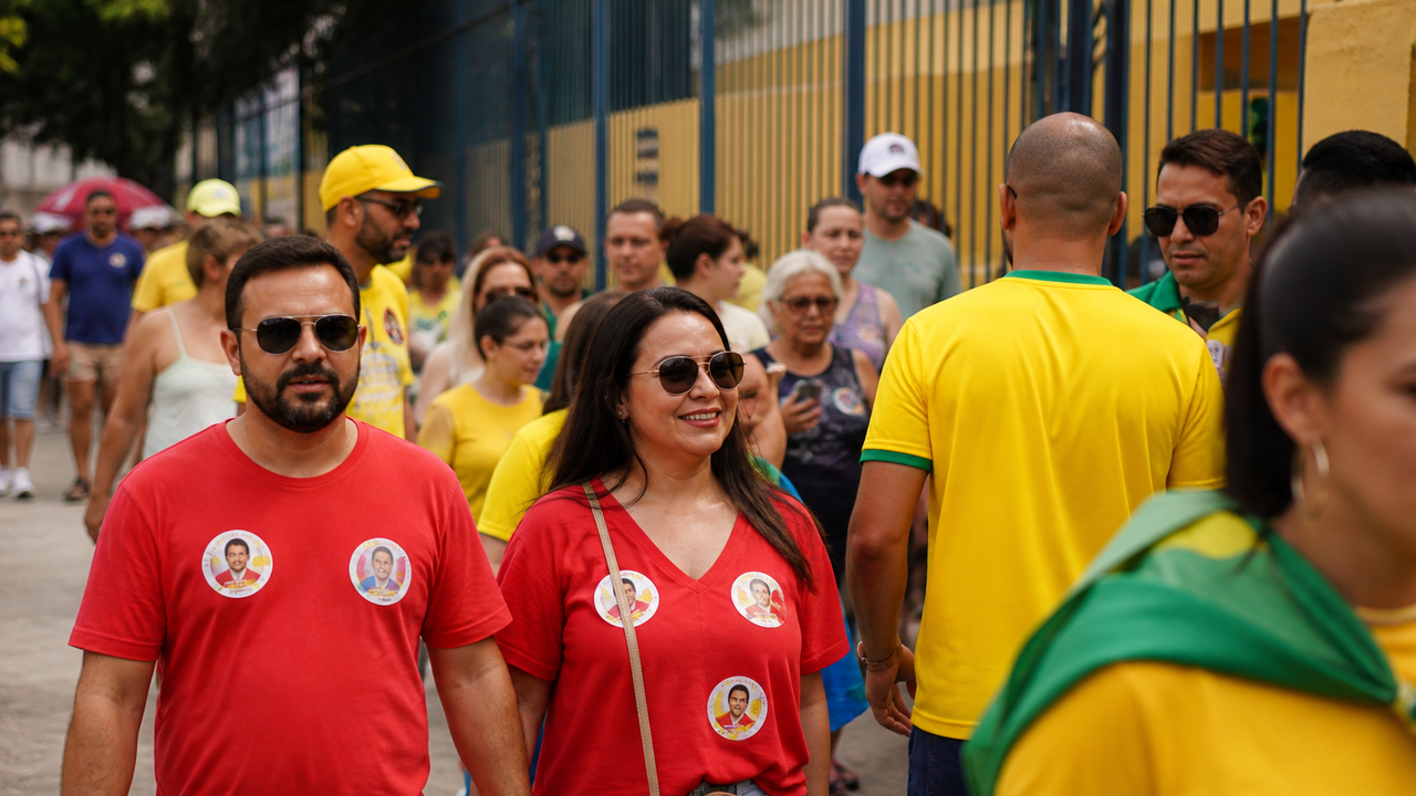 Cariocas vão às urnas de vermelho, amarelo e adesivados