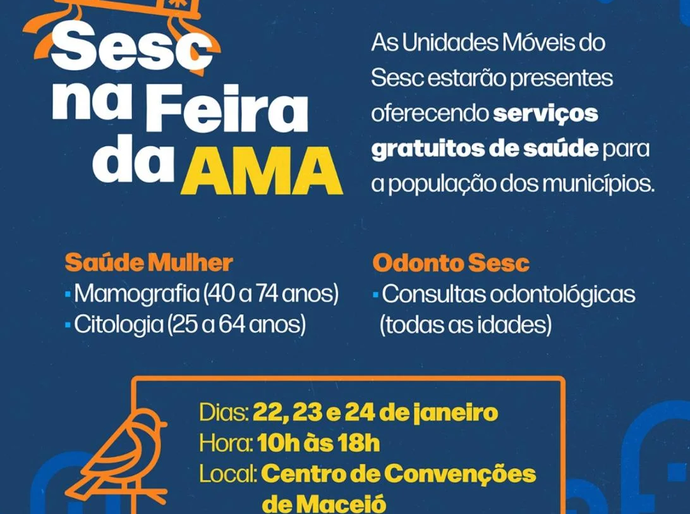 Sesc leva unidades de saúde para atendimento gratuito na Feira dos Municípios