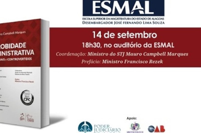 Livro 'Improbidade Administrativa: temas atuais e controvertidos' será lançado dia 14