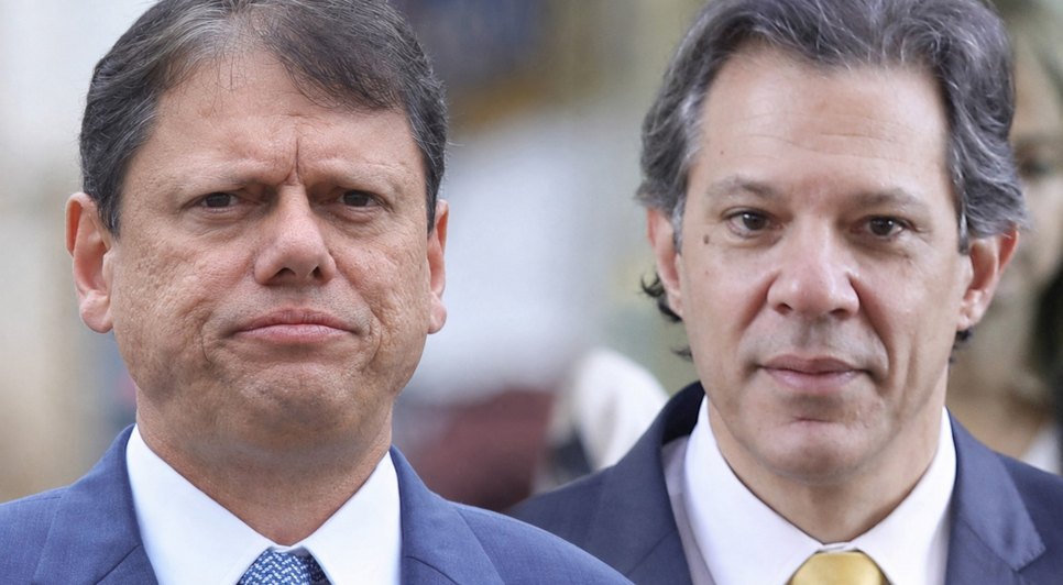Tarcisio de Freitas e Fernando Haddad. / Foto: Ane Souza e Valter Campanato.