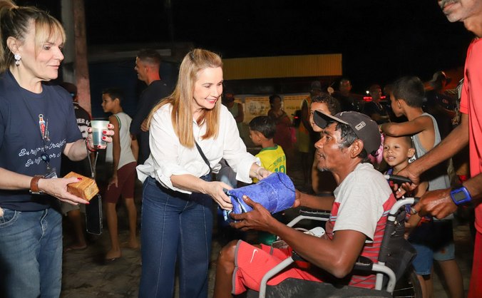 Campanha 'Aquecendo Vidas' é conduzida por Morgana Bittencourt, esposa do presidente Fábio Bittencourt. Itaciara Albuquerque