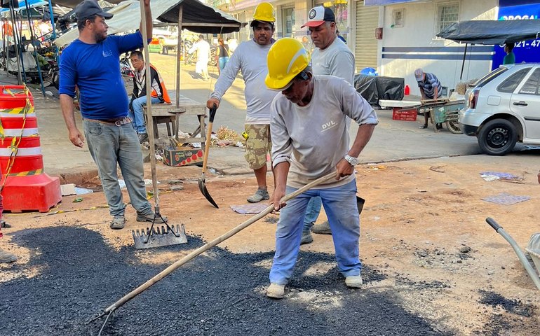 Obras na Rua Antônio Matias no Centro estão sendo concluídas