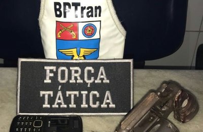 BPTran apreende arma e prende indivíduo com passagem pela polícia por tráfico e tentativa de homicídio
