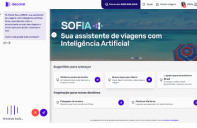 Decolar lança Sofia por voz: assistente virtual agora também atende chamadas telefônicas