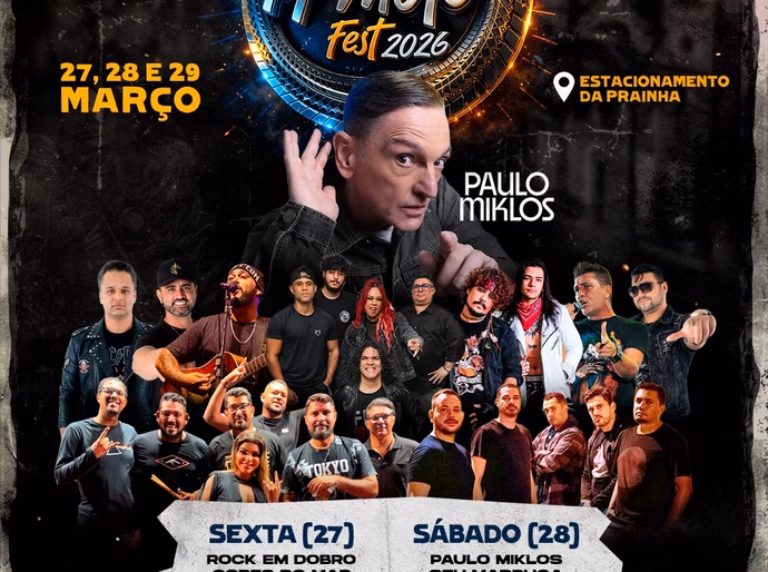 Ex-Titãs Paulo Miklos é atração do 14º Penedo Moto Fest