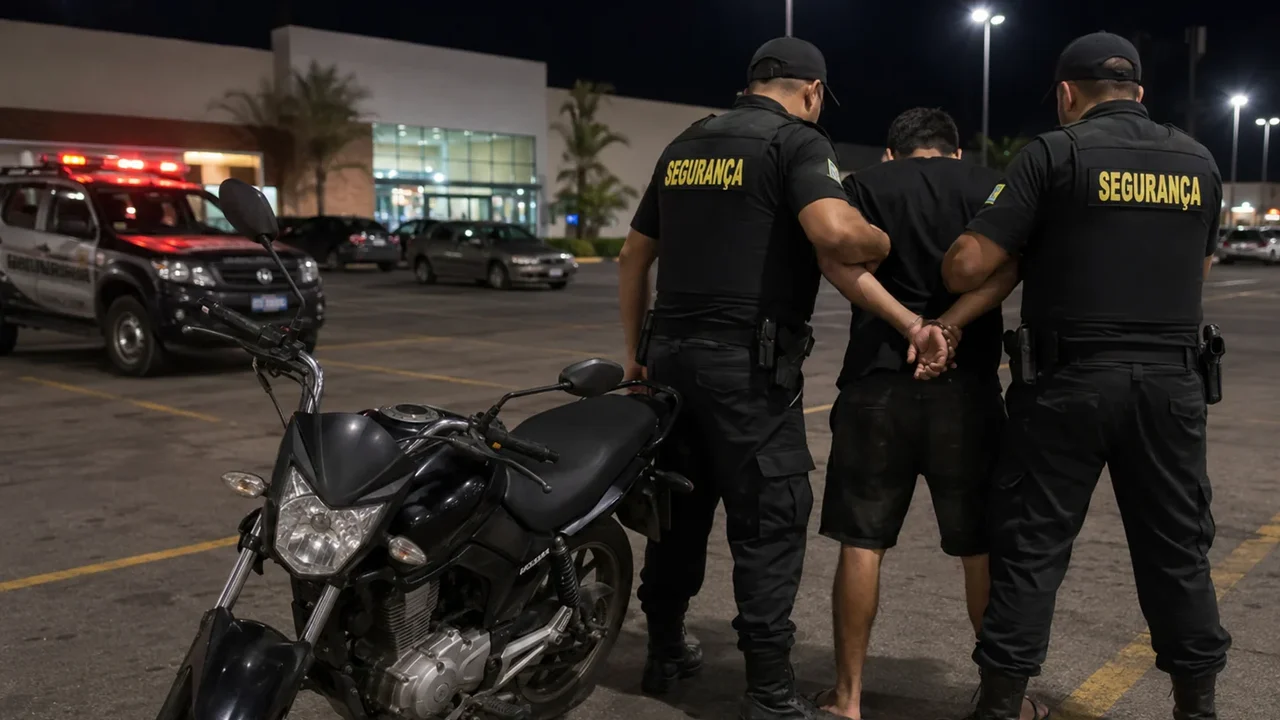 Homem é detido após tentar furtar capacete em estacionamento de shopping em Arapiraca