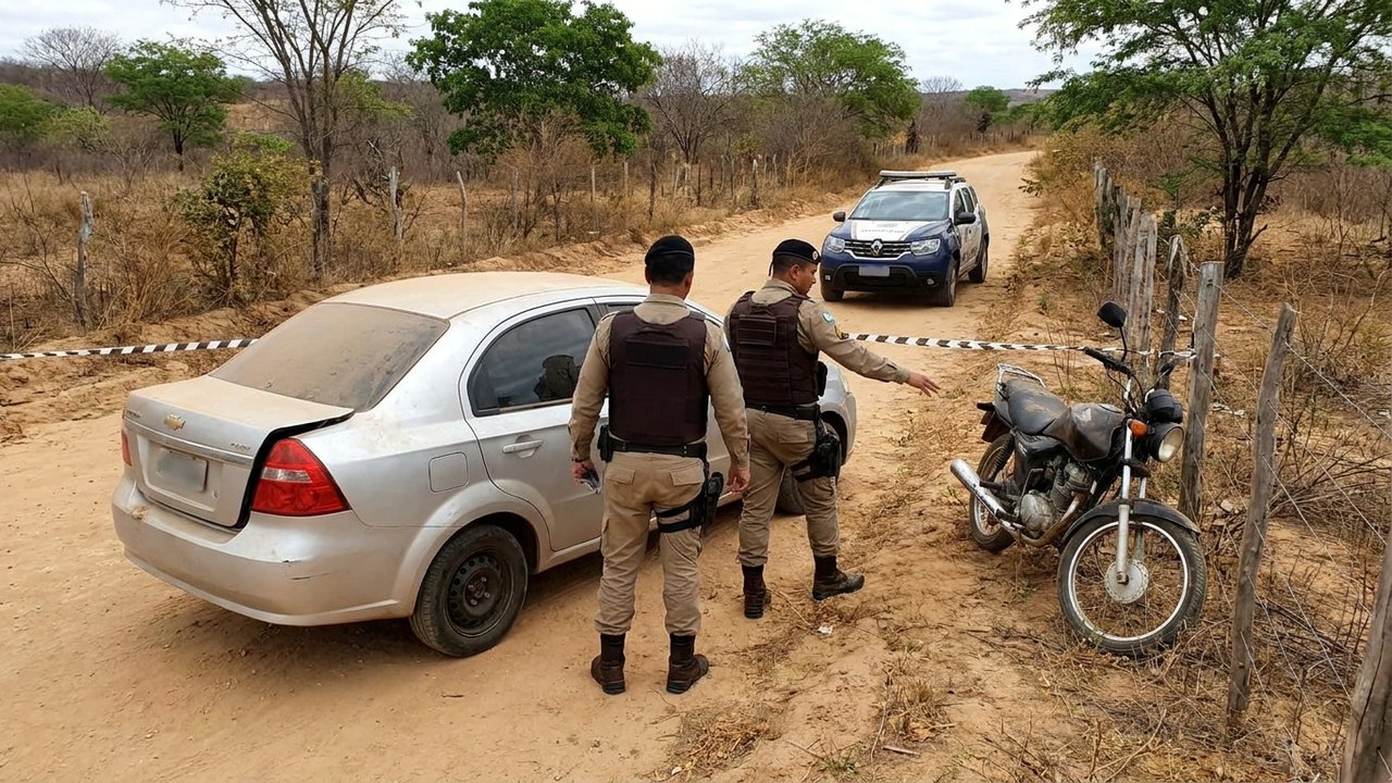 Dupla é presa após tentar furtar motocicleta e abandonar carro com drogas em Limoeiro de Anadia