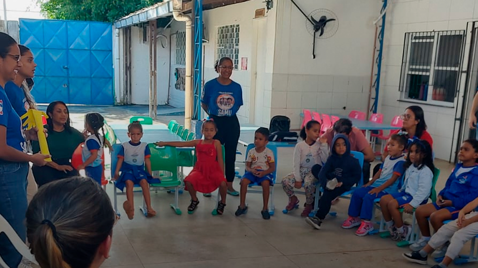 Diversão e cidadania: crianças de Maceió aprendem primeiros socorros com o Samu nas Escolas