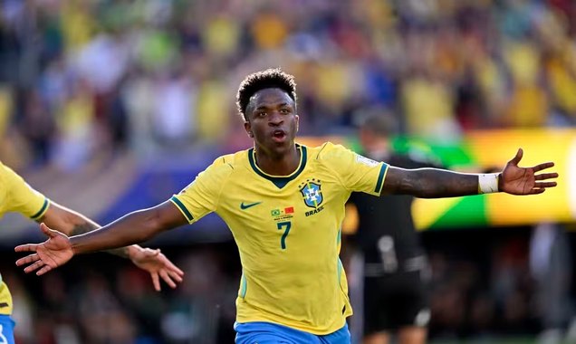 Vini Jr marcou o gol da seleção brasileira contra o Marrocos no último sábado - Foto: André Durão