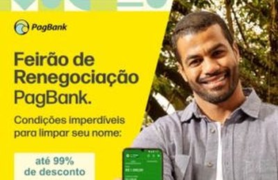 Feirão de Renegociação de Dívidas do PagBank oferece descontos de até 99% e parcelamento em até 24 vezes