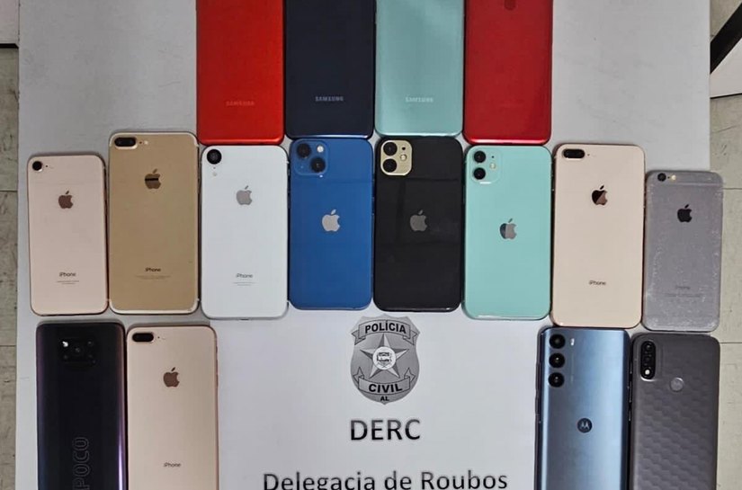466 celulares roubados serão devolvidos pela SSP-AL; confira datas, locais e lista de beneficiados
