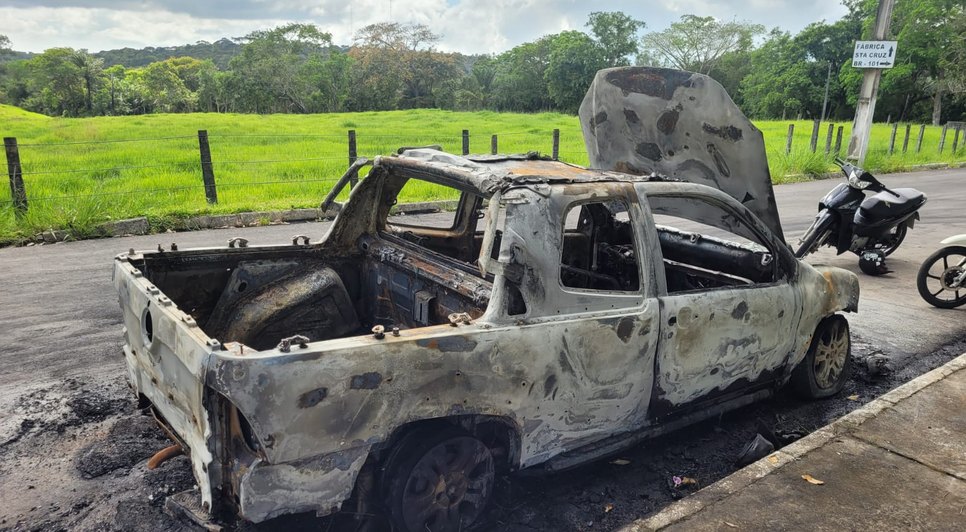 Vândalo é preso após incendiar carro em Estância / Foto: Foto: SSP/SE