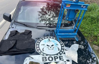 Bope cumpre mandado de prisão e apreende materiais ilícitos no Pilar