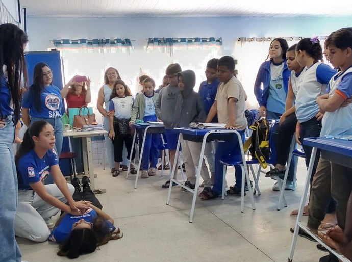 Projeto Samu nas Escolas retoma atividades com ação lúdica e educativa em Maceió