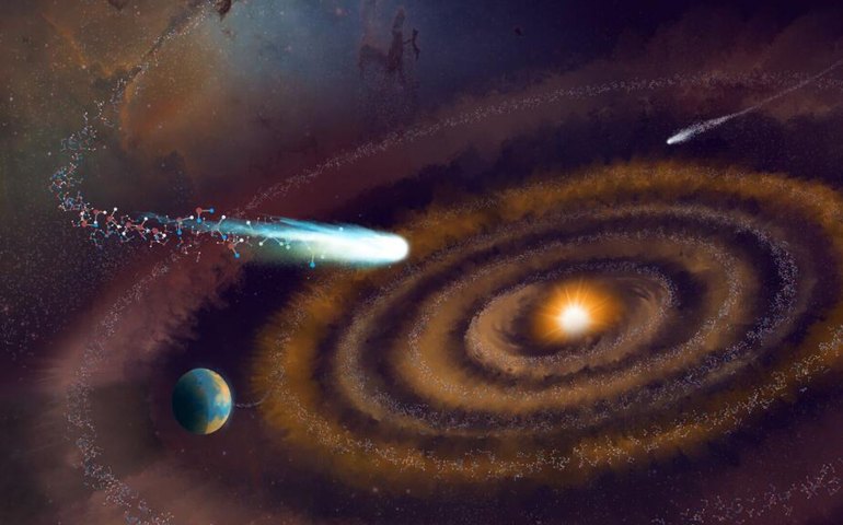 Astrônomos descobrem água interestelar intacta em um disco de formação de exoplanetas (IMAGEM)