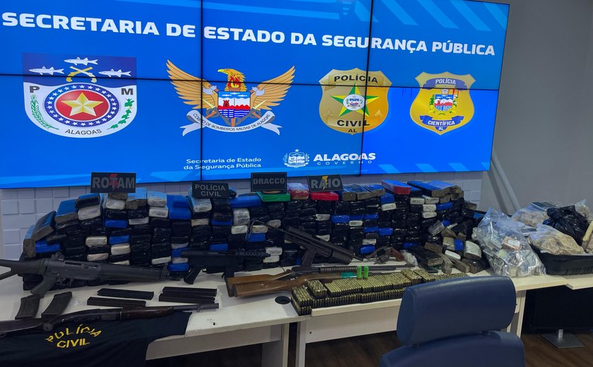 Avaliada em R$ 1,4 milhão, droga apreendida em Maceió pertencia a traficante foragido no Rio de Janeiro