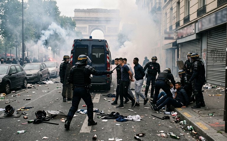 Festa do título do PSG termina com um morto, 416 presos e confrontos em Paris