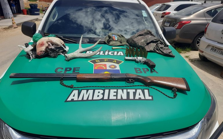 Polícia Ambiental apreende armas de fogo utilizadas para caça ilegal em União dos Palmares