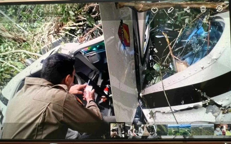 Helicóptero cai em floresta do Acre com 7 passageiros