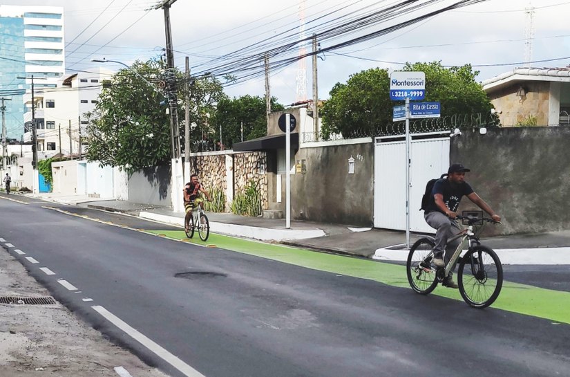 Gruta e Serraria ganham faixa compartilhada para ciclistas e cadeirantes