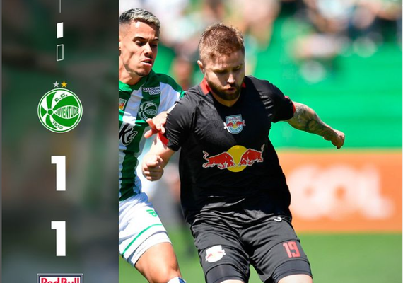 Juventude cede empate ao Red Bull Bragantino e perde chance de se afastar da degola