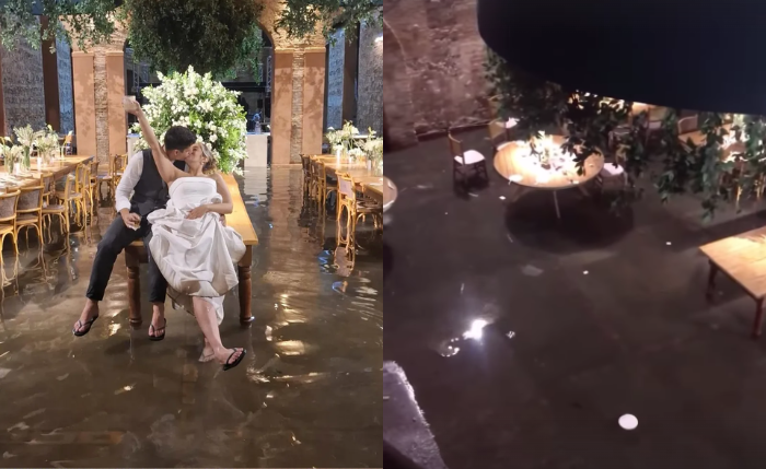 Noiva compartilhou a situação da festa nas redes sociais Noiva compartilhou a situação da festa nas redes sociais