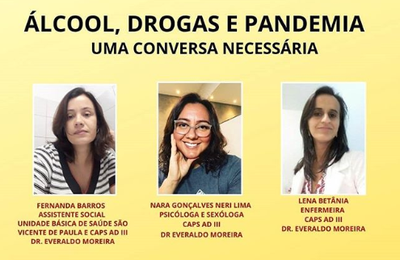 Saúde Mental promove live sobre consumo de álcool e outras drogas durante pandemia