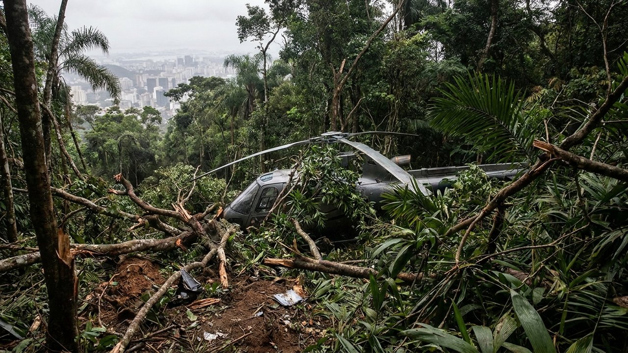 Queda de helicóptero na Vista Chinesa: MPF pede R$ 10 milhões por danos ambientais e Justiça determina bloqueio de bens