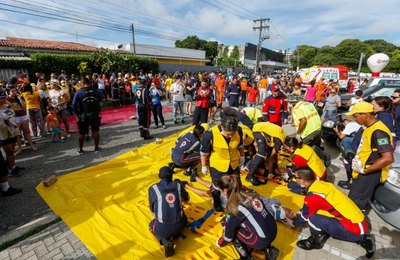 Simulado de desocupação reúne quase 10 mil moradores do bairro do Pinheiro