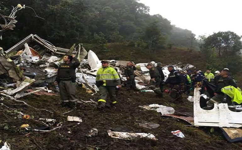 Polícia confirma 76 mortos em avião da Chapecoense