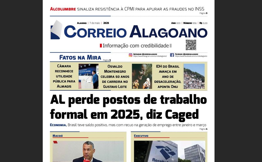 Alagoas perde postos de trabalho formal em 2025, diz Caged