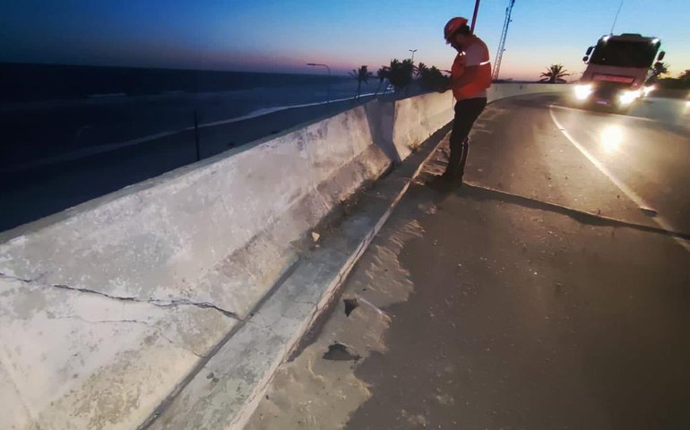 Defesa Civil de Maceió vistoria ponte Divaldo Suruagy