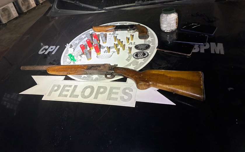 2º Batalhão da PM prende suspeito de tráfico e posse ilegal de armas em União dos Palmares