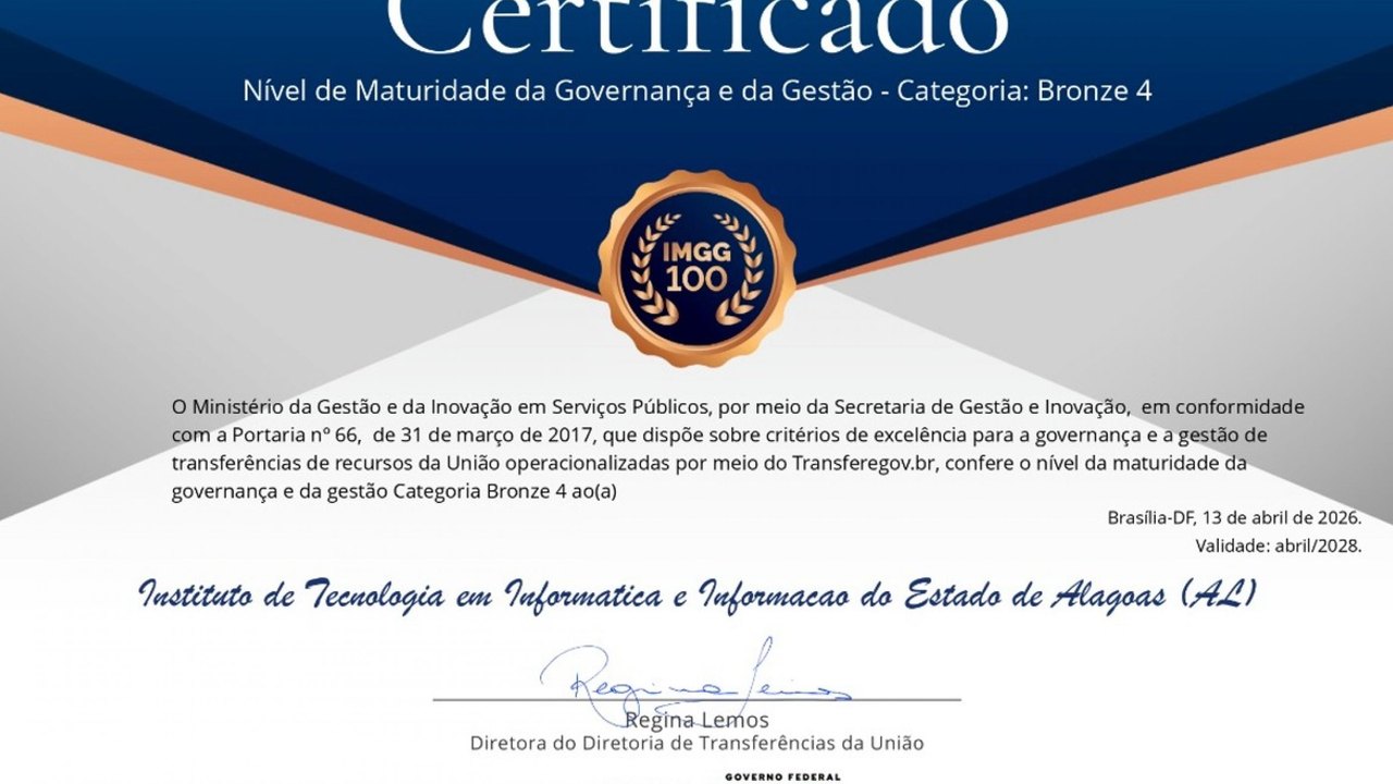 Itec atinge nível máximo da categoria Bronze em avaliação de governança e gestão