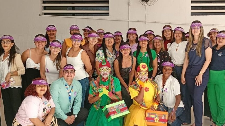 Servidoras da Semdes participam de ação de conscientização sobre violência contra a mulher