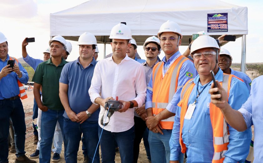 Primeiro desmonte de rocha marca início da execução do túnel do Trecho V do Canal do Sertão Alagoano