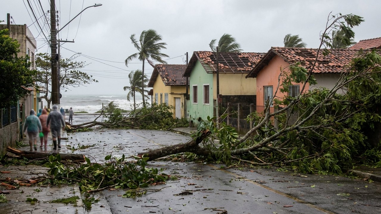 Ventos de até 110km/h levam cidades da Costa Verde a cancelarem aulas desta sexta-feira