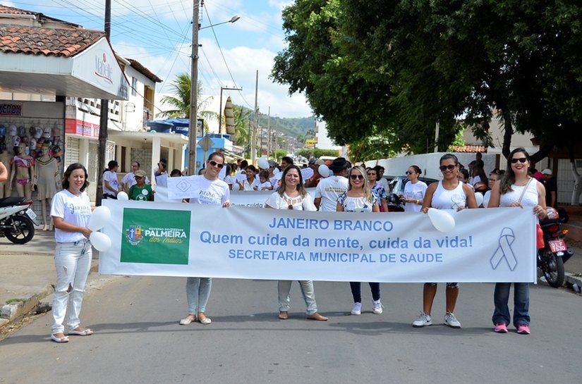 Secretaria de Saúde encerra Janeiro Branco com caminhada, em Palmeira