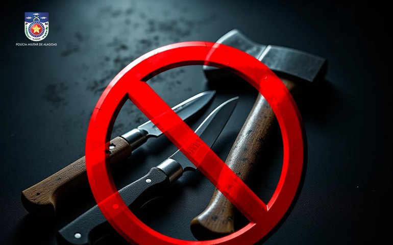 Polícia Militar orienta sobre proibição do porte de arma branca