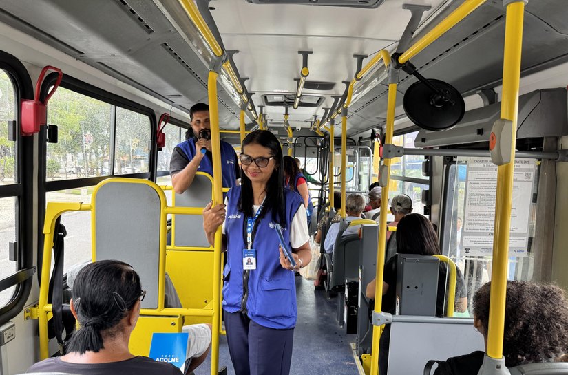 Janeiro Branco: Seprev leva conscientização sobre saúde mental ao transportes público
